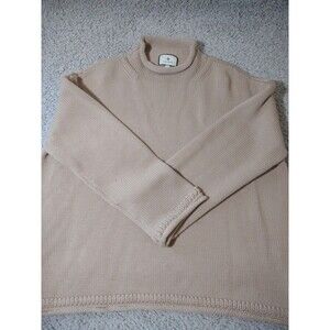 Tuckernuck L Tan/Cappuccino 100% Wool Knit Sweater